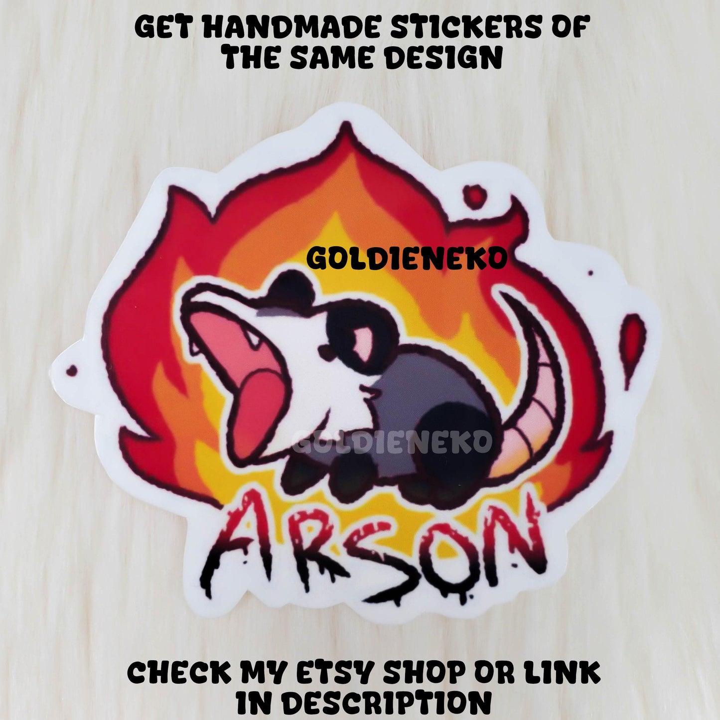 Arson Chaotic Opossum Keychain