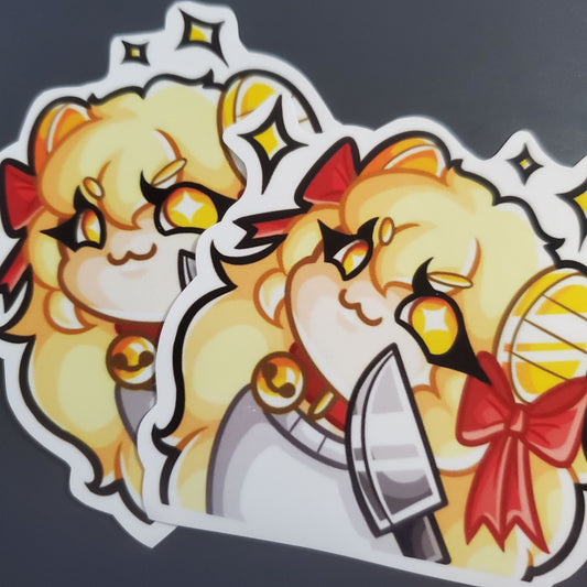 Piss Gremlin GoldieNeko Vtuber Knife Cat Meme Emote Sticker