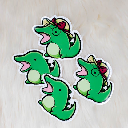 Silly Cute Alligator Crocodile Sticker