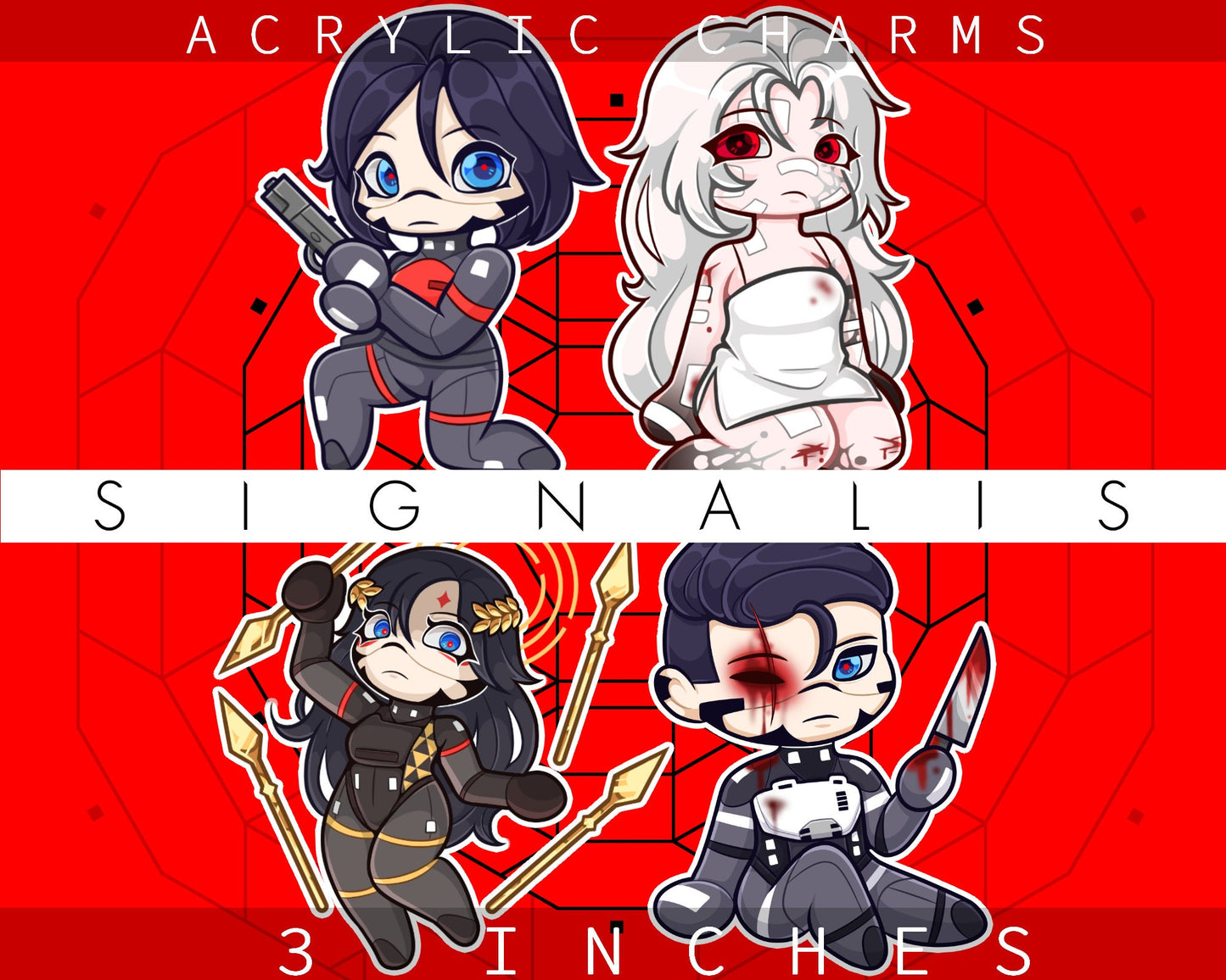 Signalis Merch Keychains Elster, Adler, Falke, Ariane
