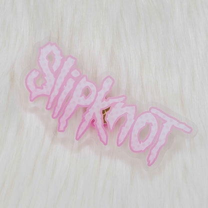 Cute Pink Slipknot Acrylic Pin