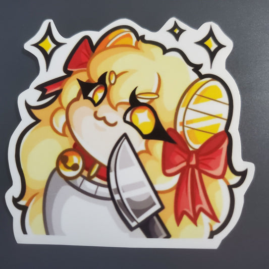 Piss Gremlin GoldieNeko Vtuber Knife Cat Meme Emote Sticker