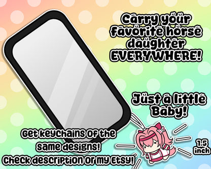 UmaMusume Haru Urara, Rice Shower, Special Week and Goldship Chibi Bean Stickers (2")