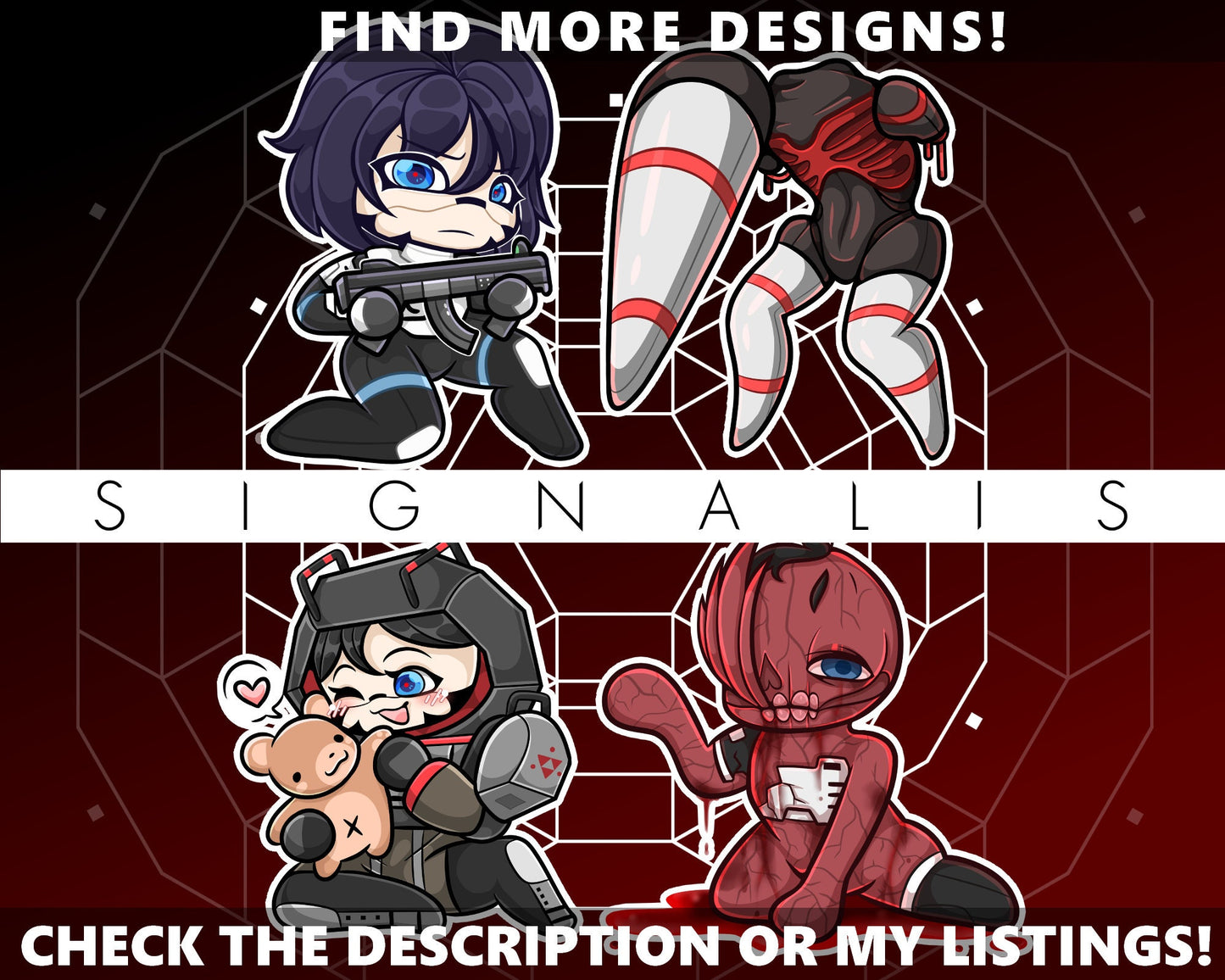 Signalis Merch Keychains Elster, Adler, Falke, Ariane