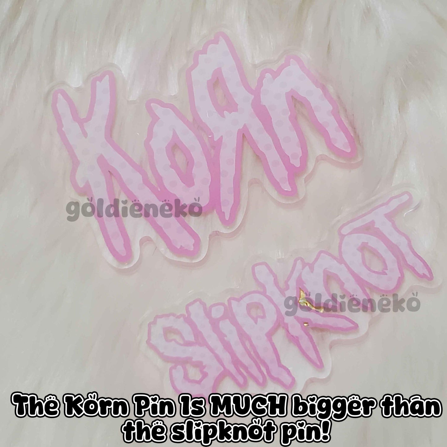 Cute Pink Korn Acrylic Pin