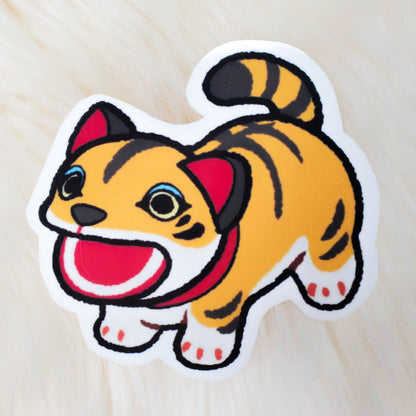 Animal Crossing Screaming Paper Tiger Sticker