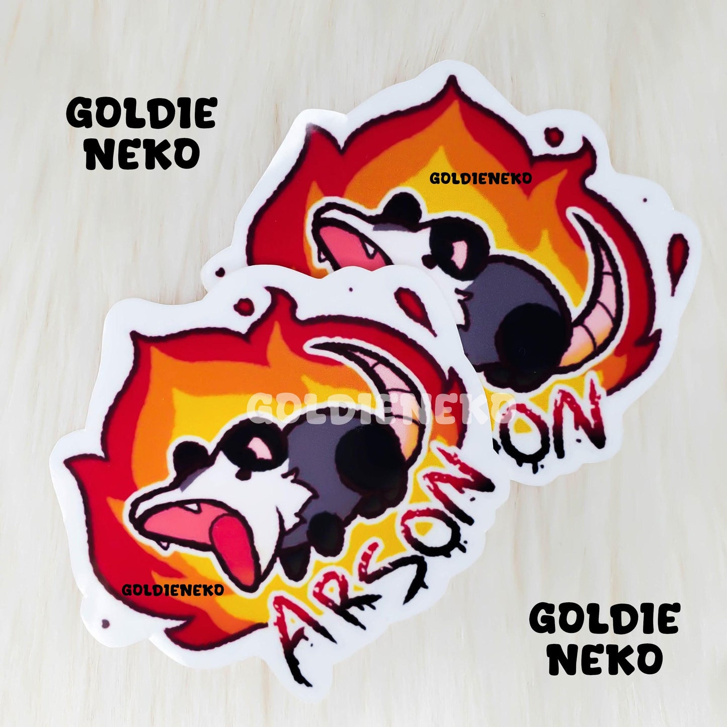 Chaotic Screaming Opossum Arson Sticker