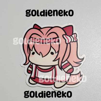 UmaMusume Haru Urara, Rice Shower, Special Week and Goldship Chibi Bean Stickers (2")
