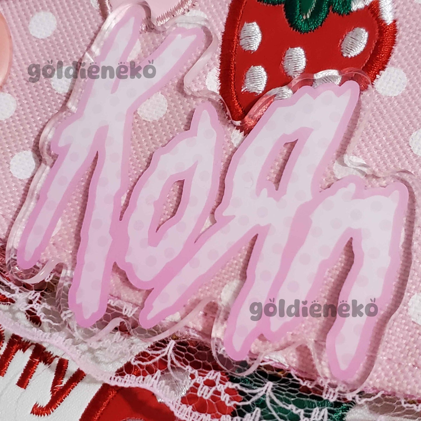 Cute Pink Korn Acrylic Pin