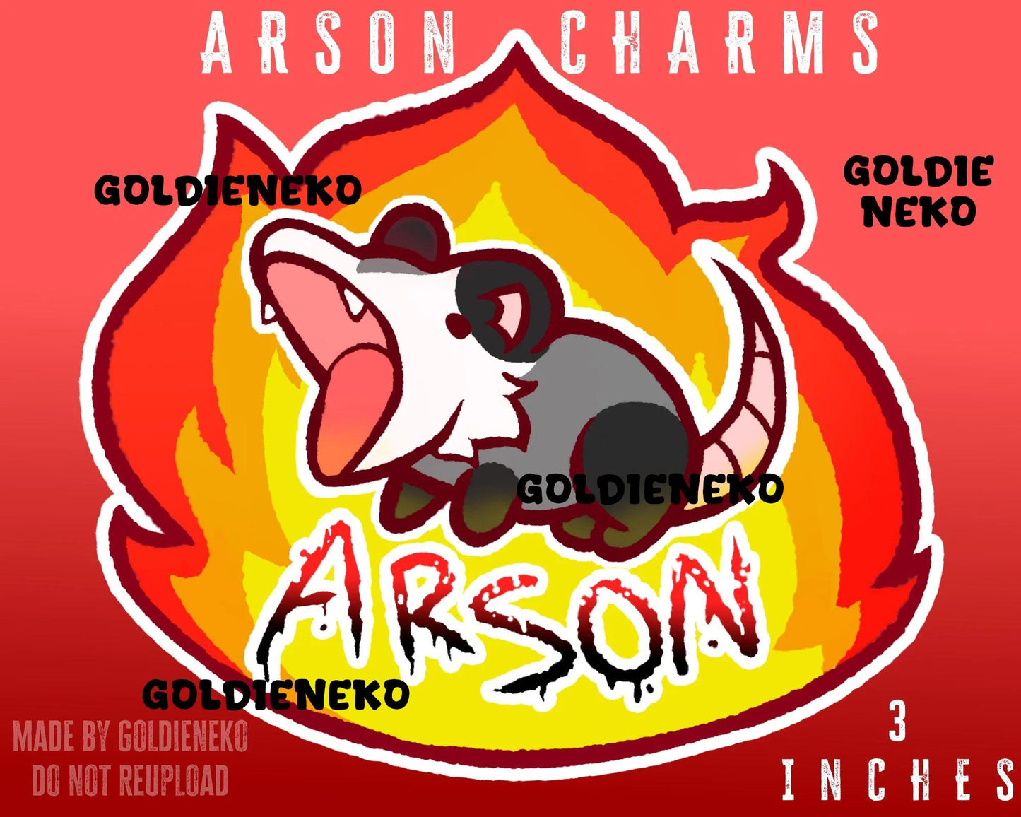 Arson Chaotic Opossum Keychain