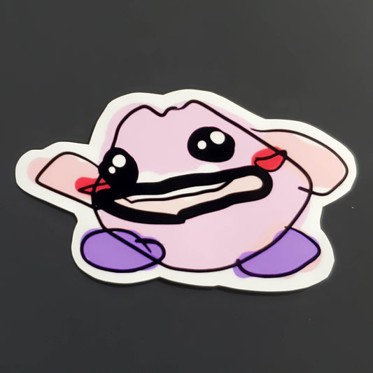 Extremely Badly Drawn Kirby Sticker