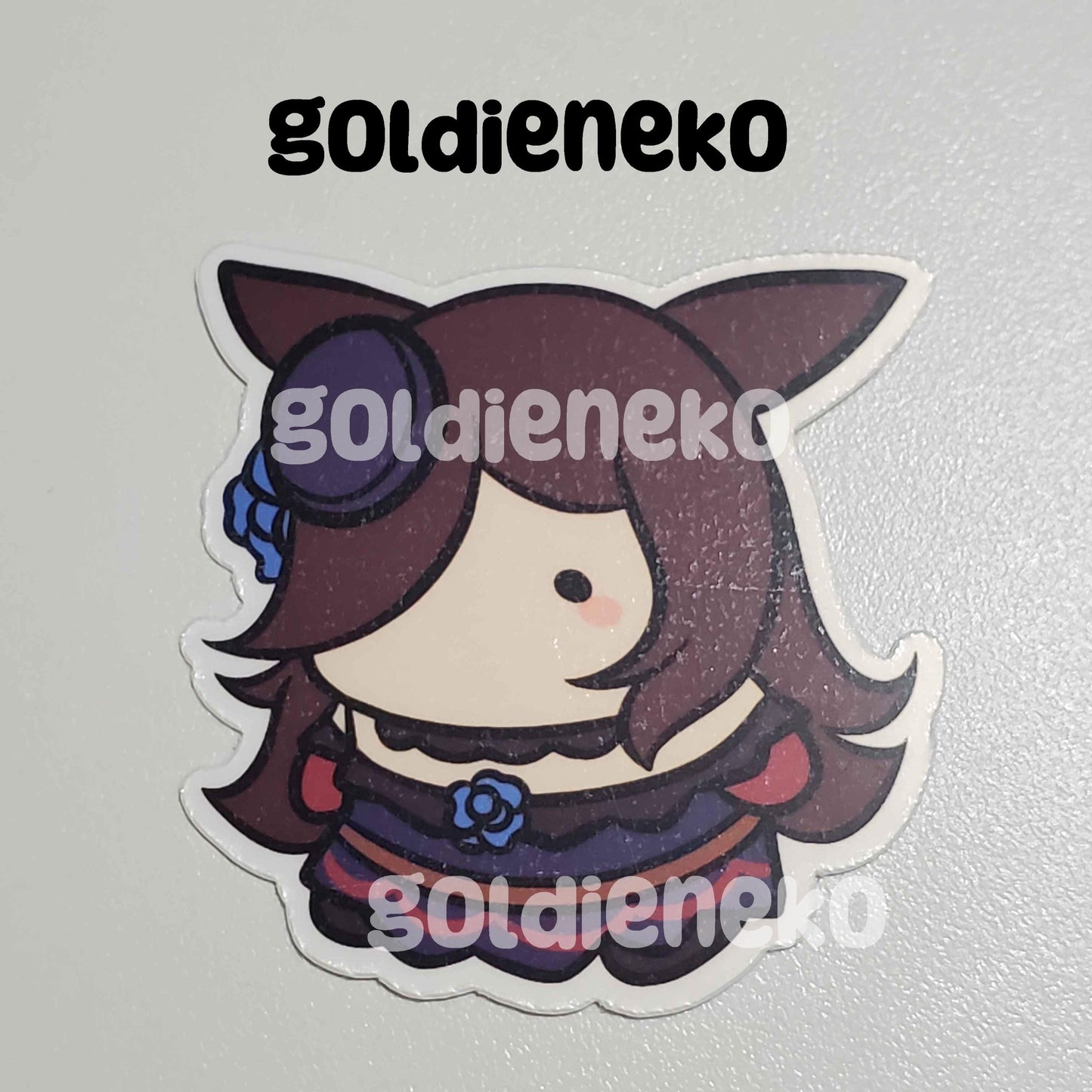 UmaMusume Haru Urara, Rice Shower, Special Week and Goldship Chibi Bean Stickers (2")