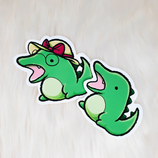 Silly Cute Alligator Crocodile Sticker