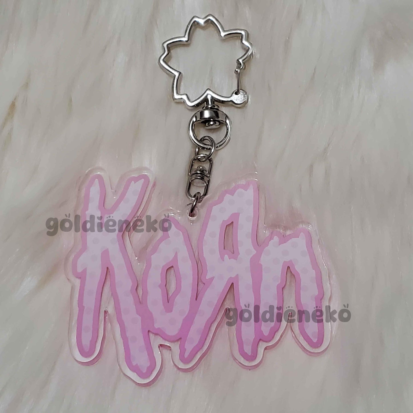 Cute Pink Korn Keychain