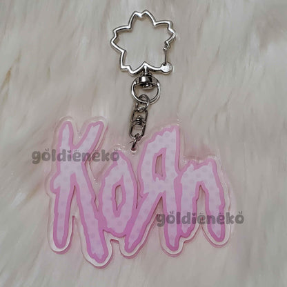 Cute Pink Korn Keychain